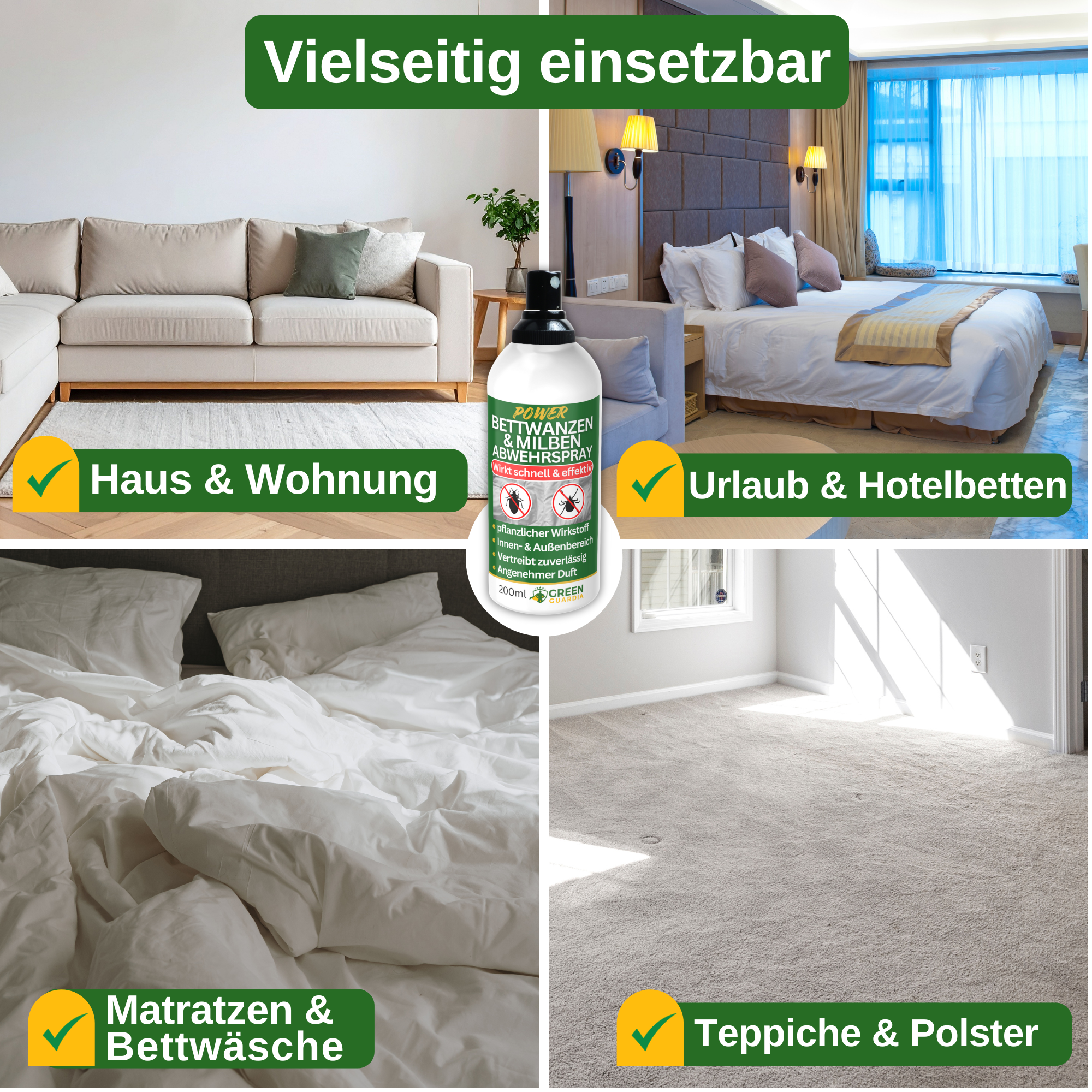 Væggelusafvisende spray med kraftigt koncentrat