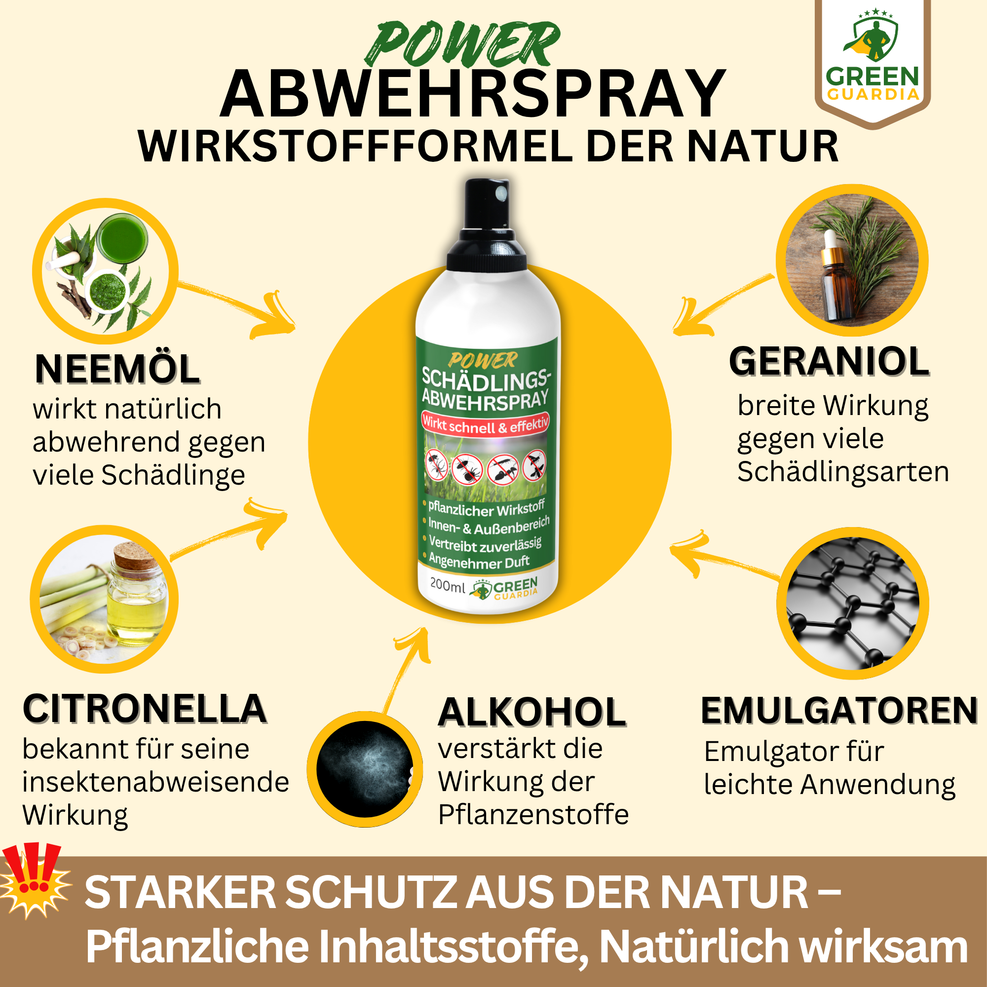 Væggelusafvisende spray med kraftigt koncentrat