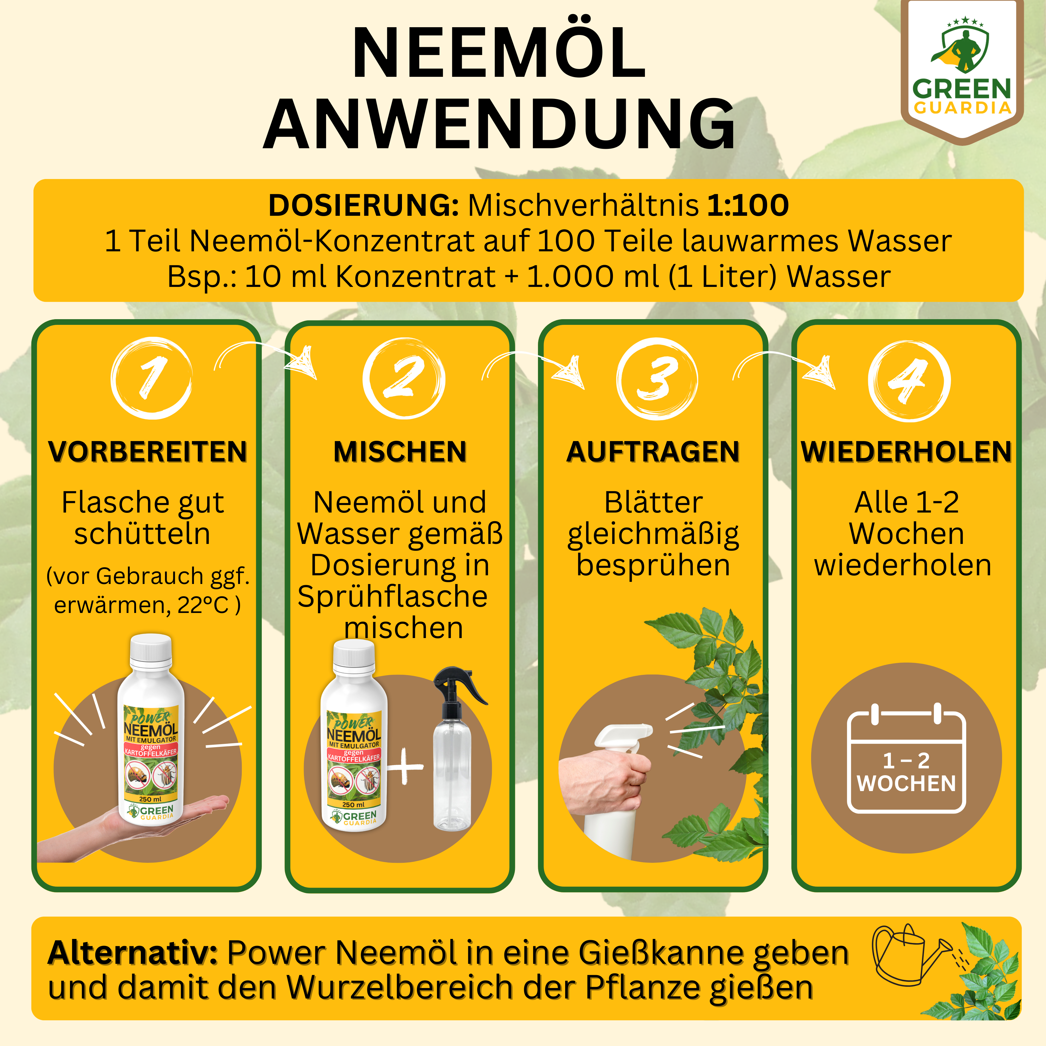 Power Neem-olie mod Colorado-kartoffelbiller
