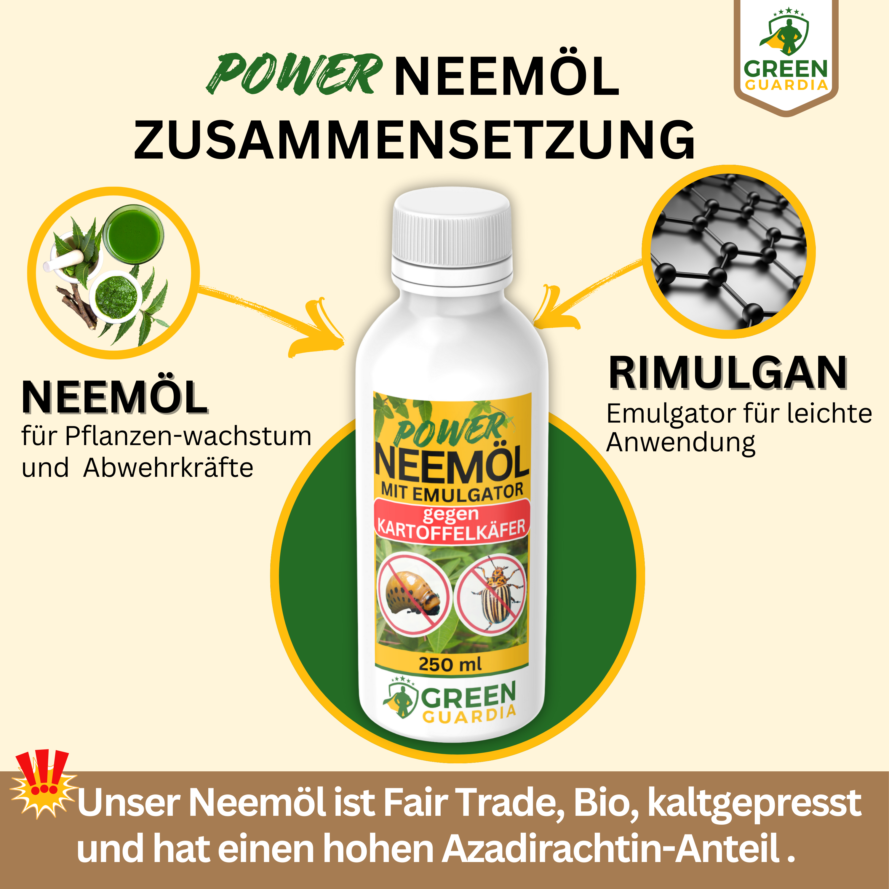 Power Neem-olie mod Colorado-kartoffelbiller