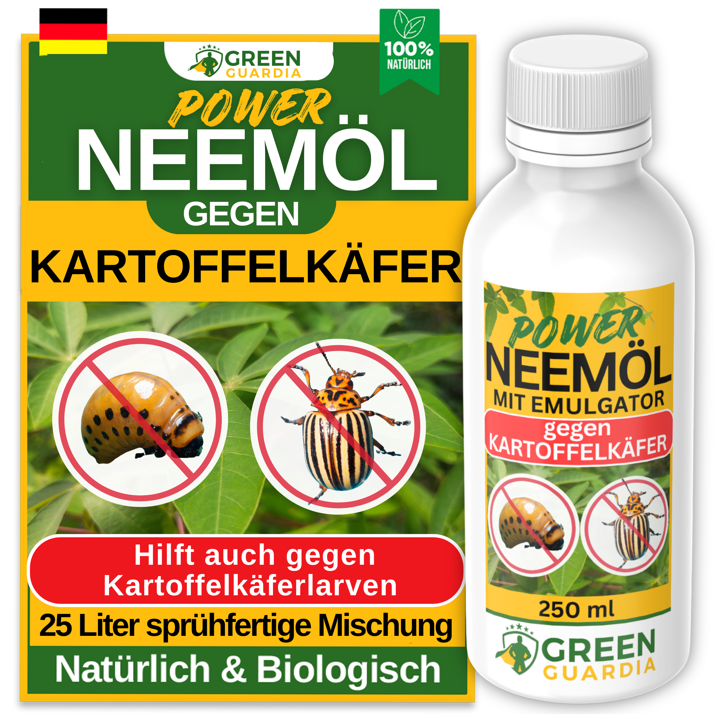 Power Neem oil against Colorado potato beetles 