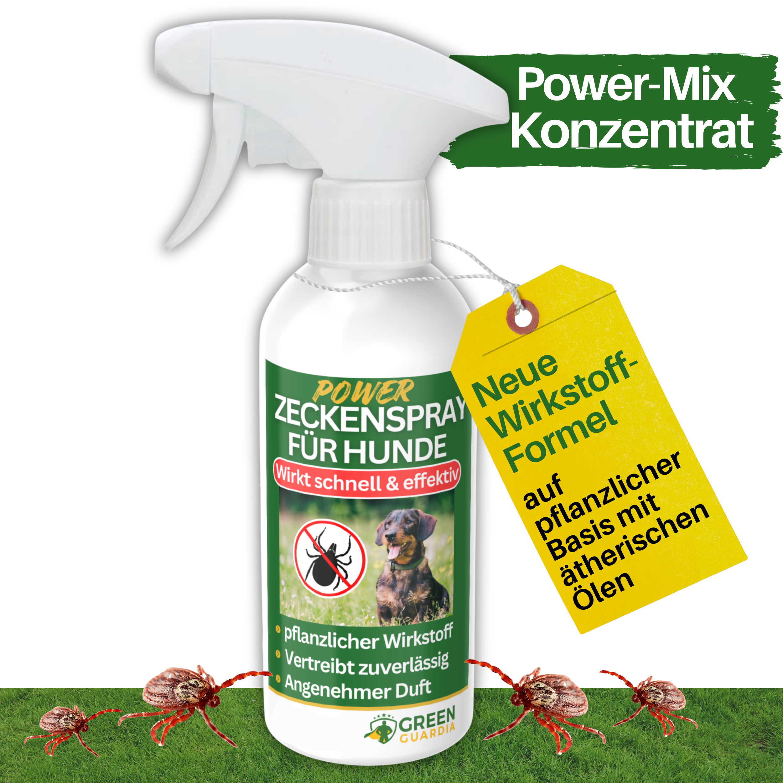 Flåtafvisende spray med kraftigt koncentrat til hunde