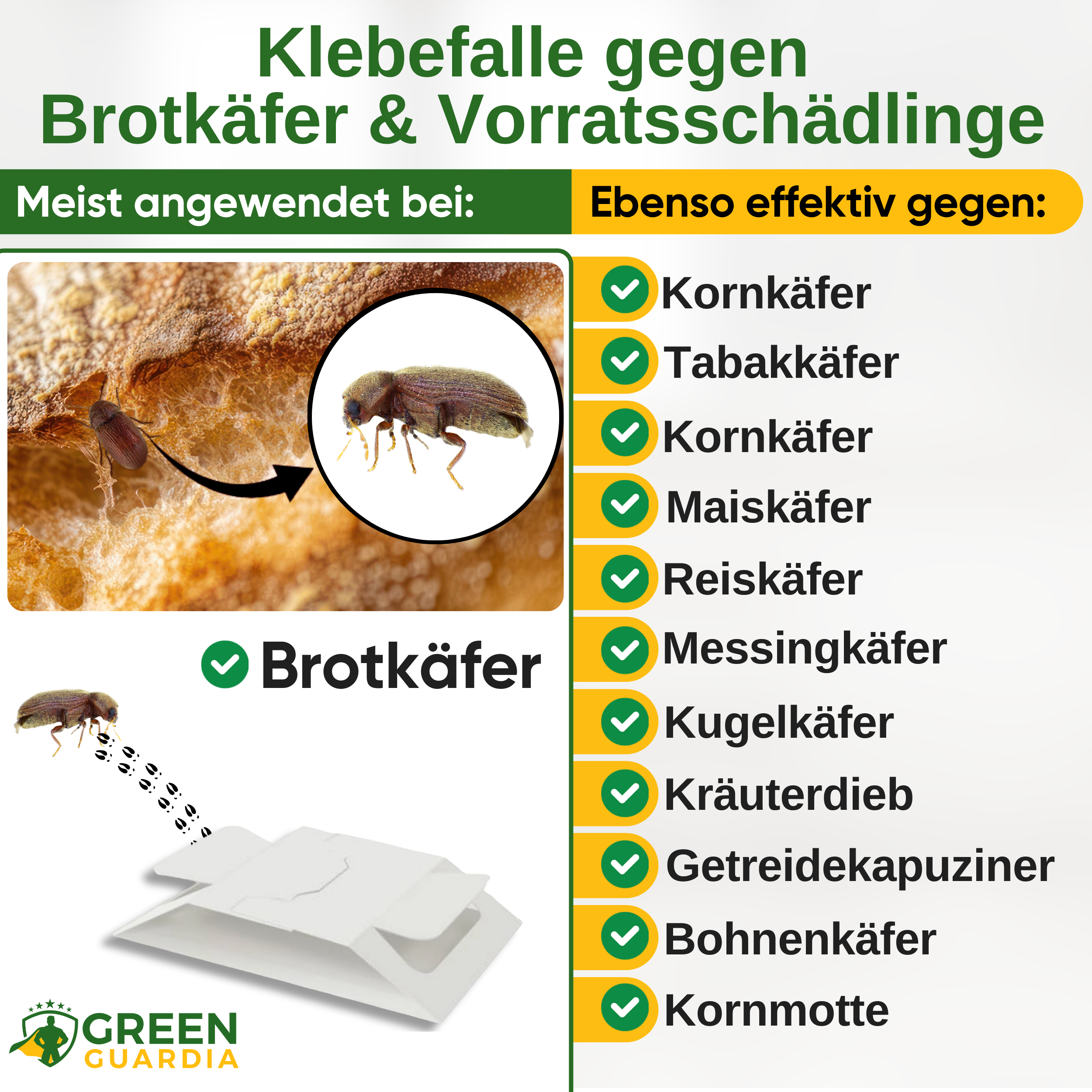 Brødbillefælde med specielt lokkemiddel