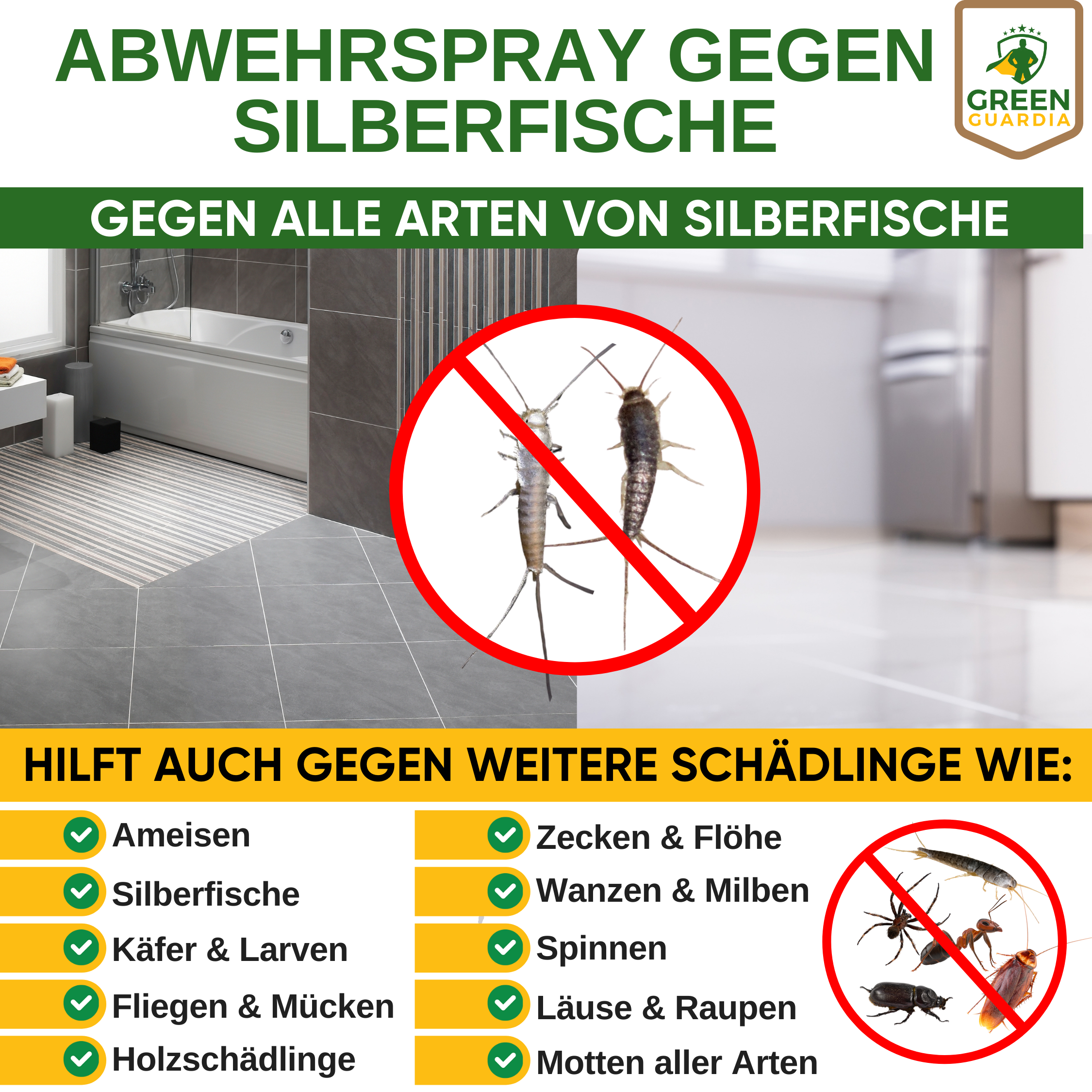 Sølvfiskafvisende spray med kraftigt koncentrat