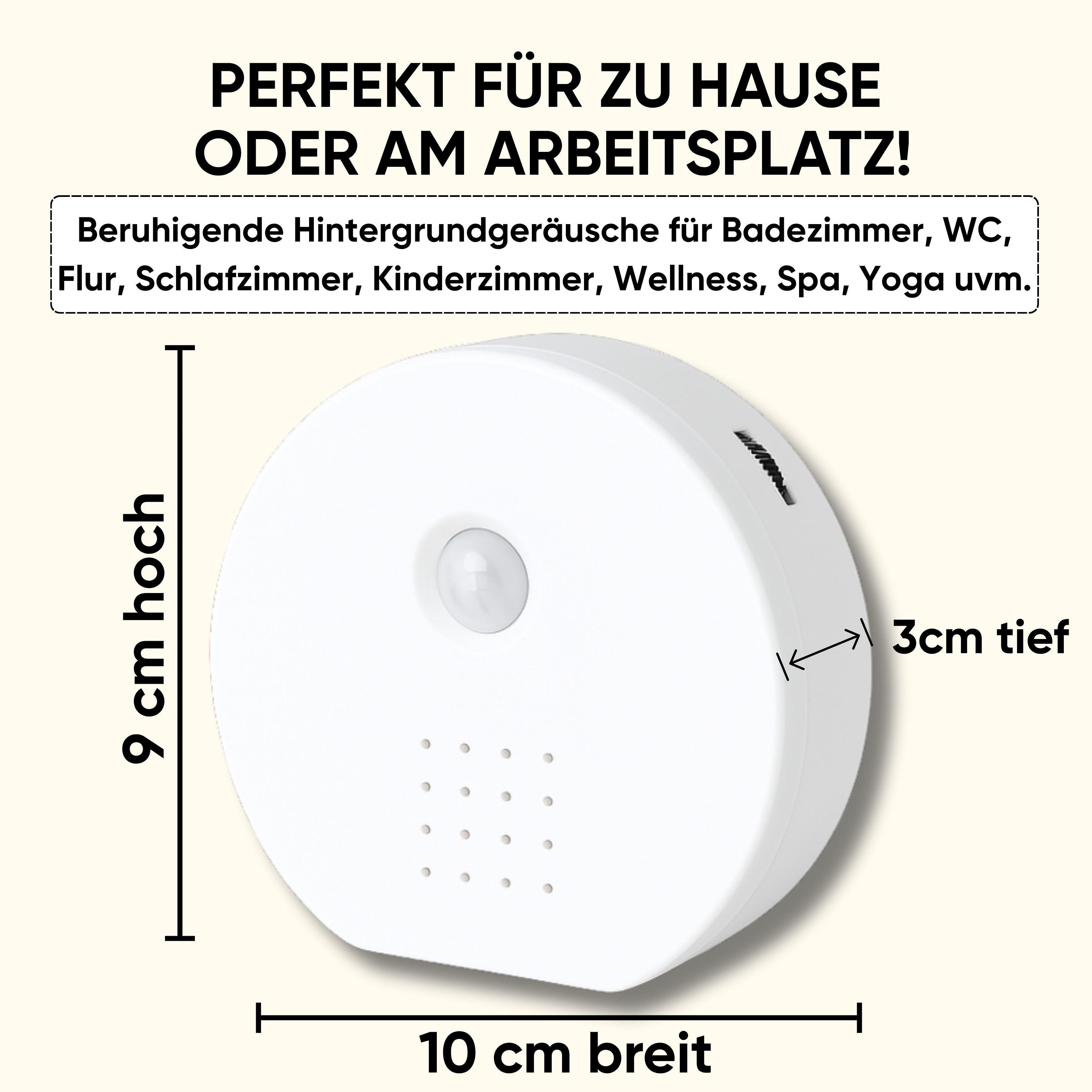 Naturgeräusche-Soundbox mit Bewegungssensor – 6 beruhigende Sounds, Timer & Lautstärkeregler, Zwitscherbox Vogelgezwitscher