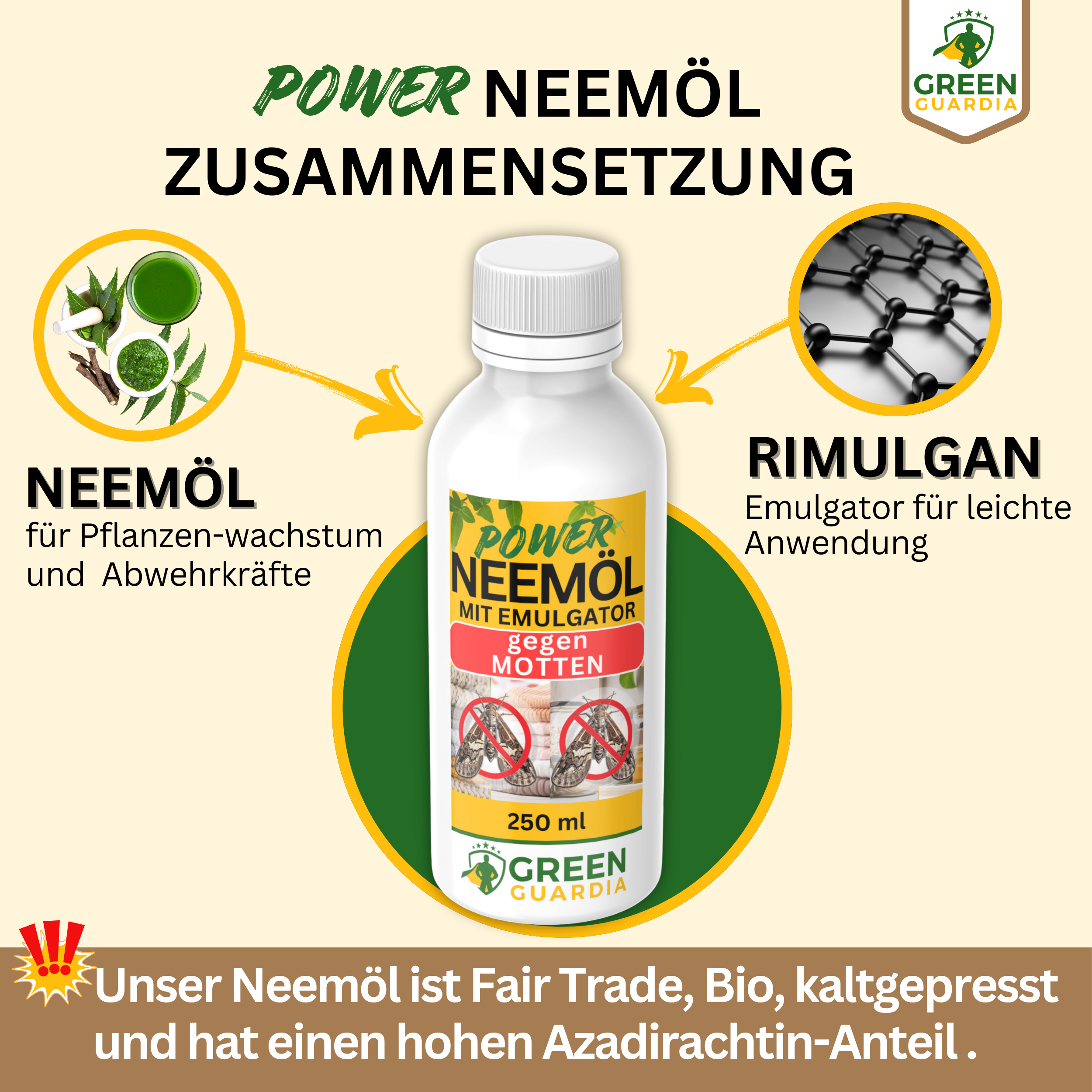 Power Neem-olie mod mad- og tøjmøl
