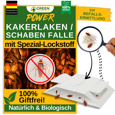 Kakerlaken / Schaben Falle mit Spezial-Lockstoff
