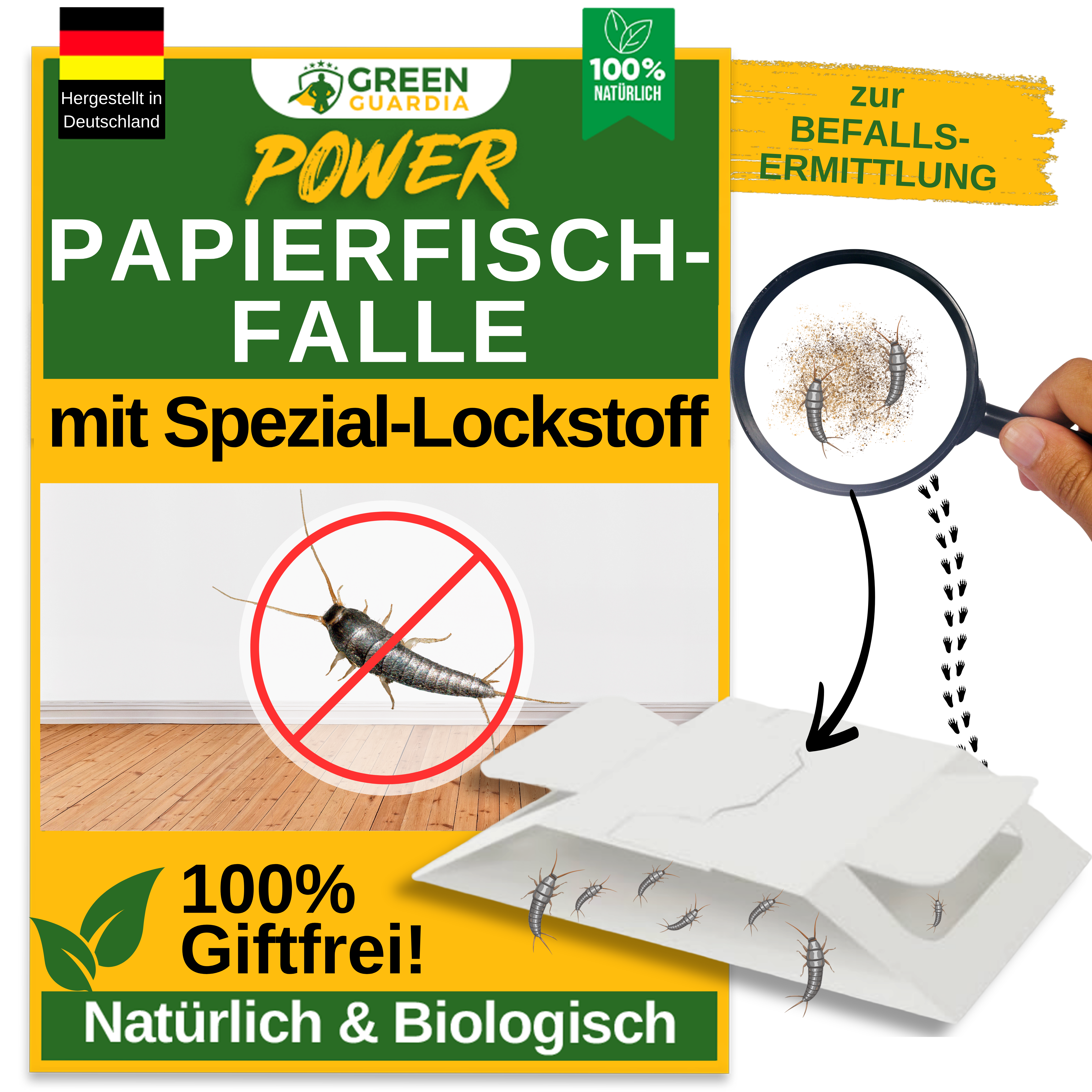 Papirfiskefælde med specielt lokkemiddel