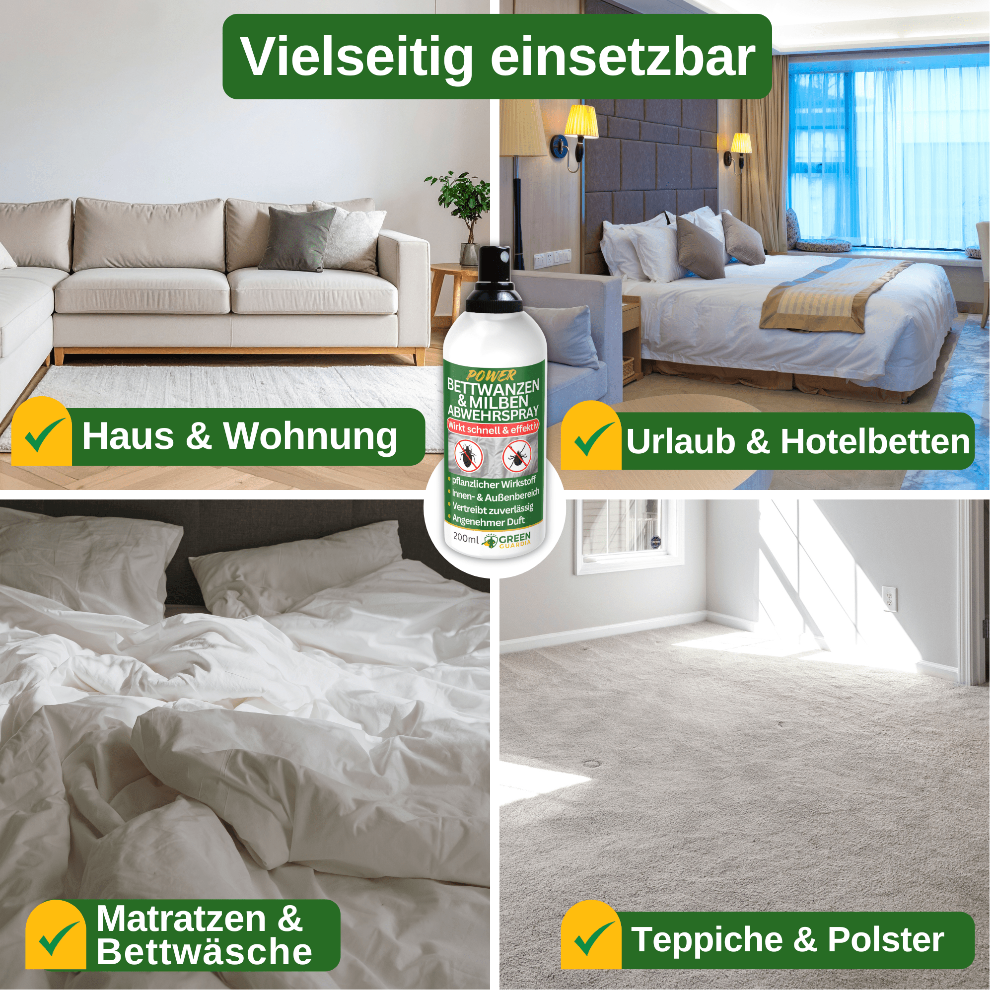 Bettwanzen - Abwehrspray Power - Konzentrat - Green Guardia - Ihr Experte für Schädlinge und Pflanzen
