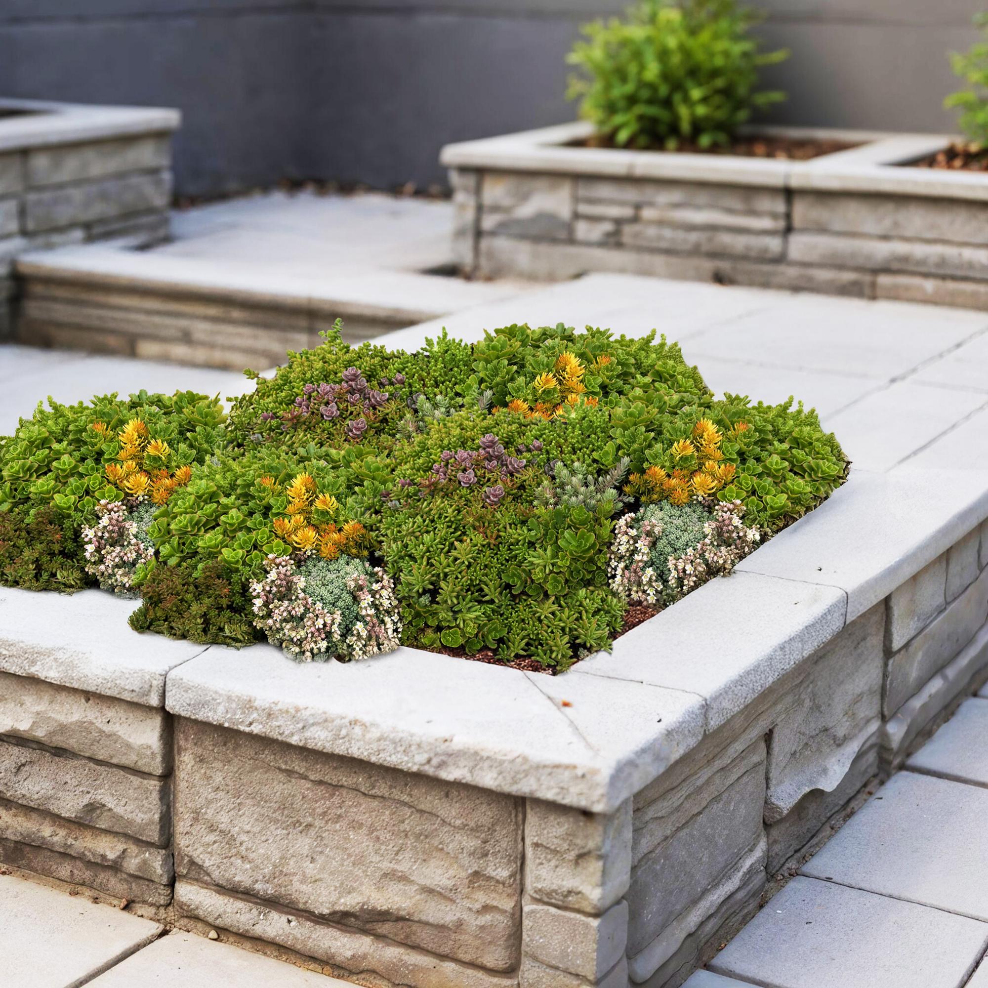 Bodendecker - Matte aus 10 Sedum - Arten – winterhart, 50 × 30 cm - Green Guardia - Ihr Experte für Schädlinge und Pflanzen