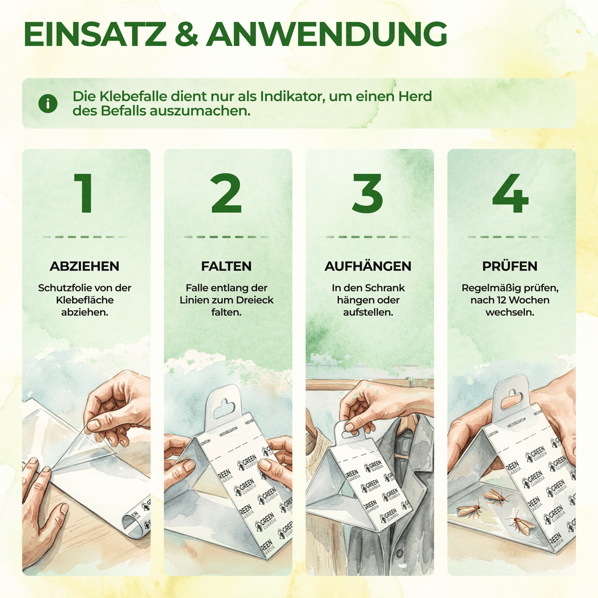 Kleidermotten-Fallen mit Pheromonlockstoff - Green Guardia - Ihr Experte für Schädlinge und Pflanzen