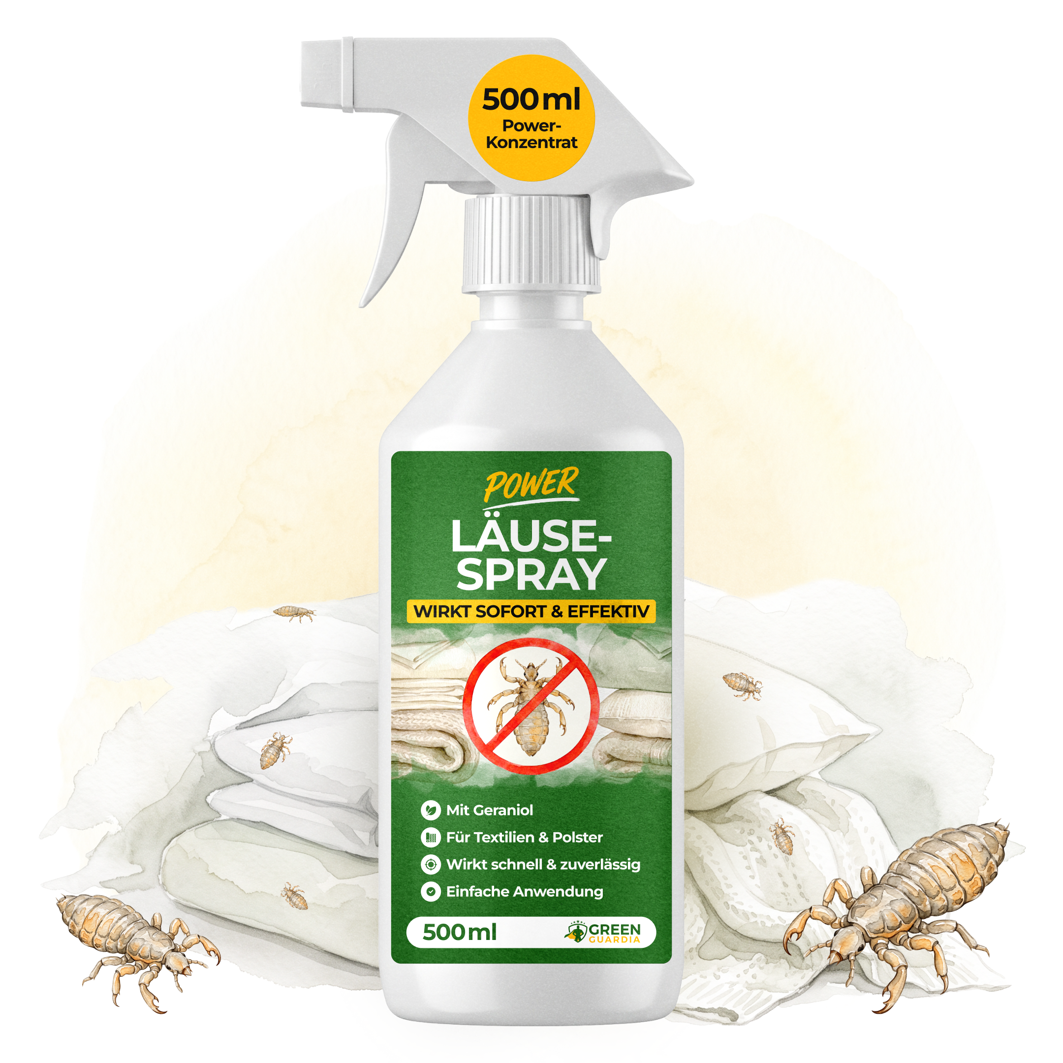 Lusespray med kraftfuld koncentrat