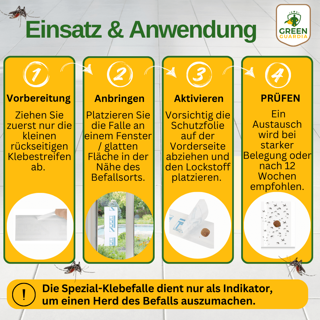 Mücken Fenster - Falle mit Spezial - Lockstoff - Green Guardia - Ihr Experte für Schädlinge und Pflanzen