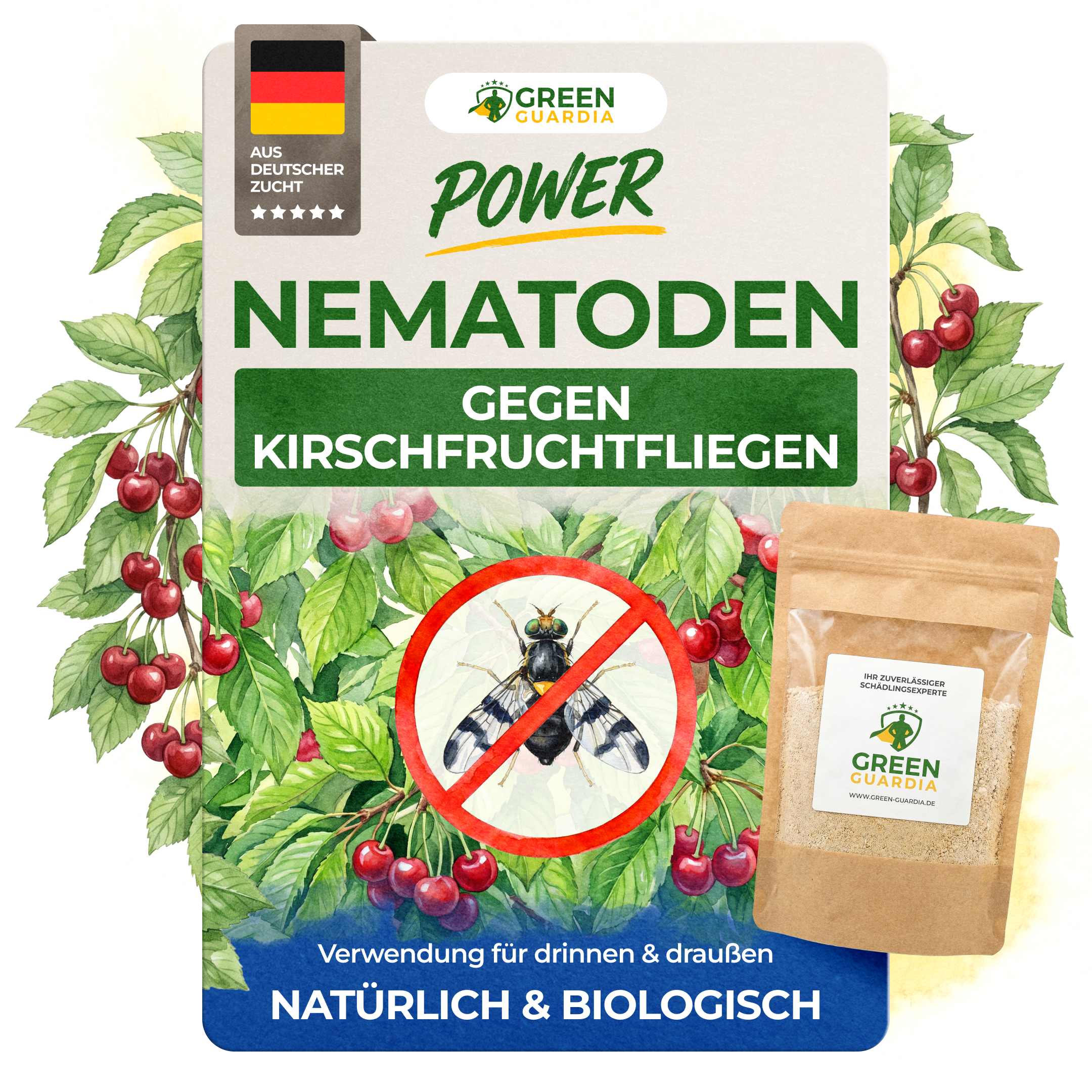 Nematoden gegen Kirschfruchtfliegen