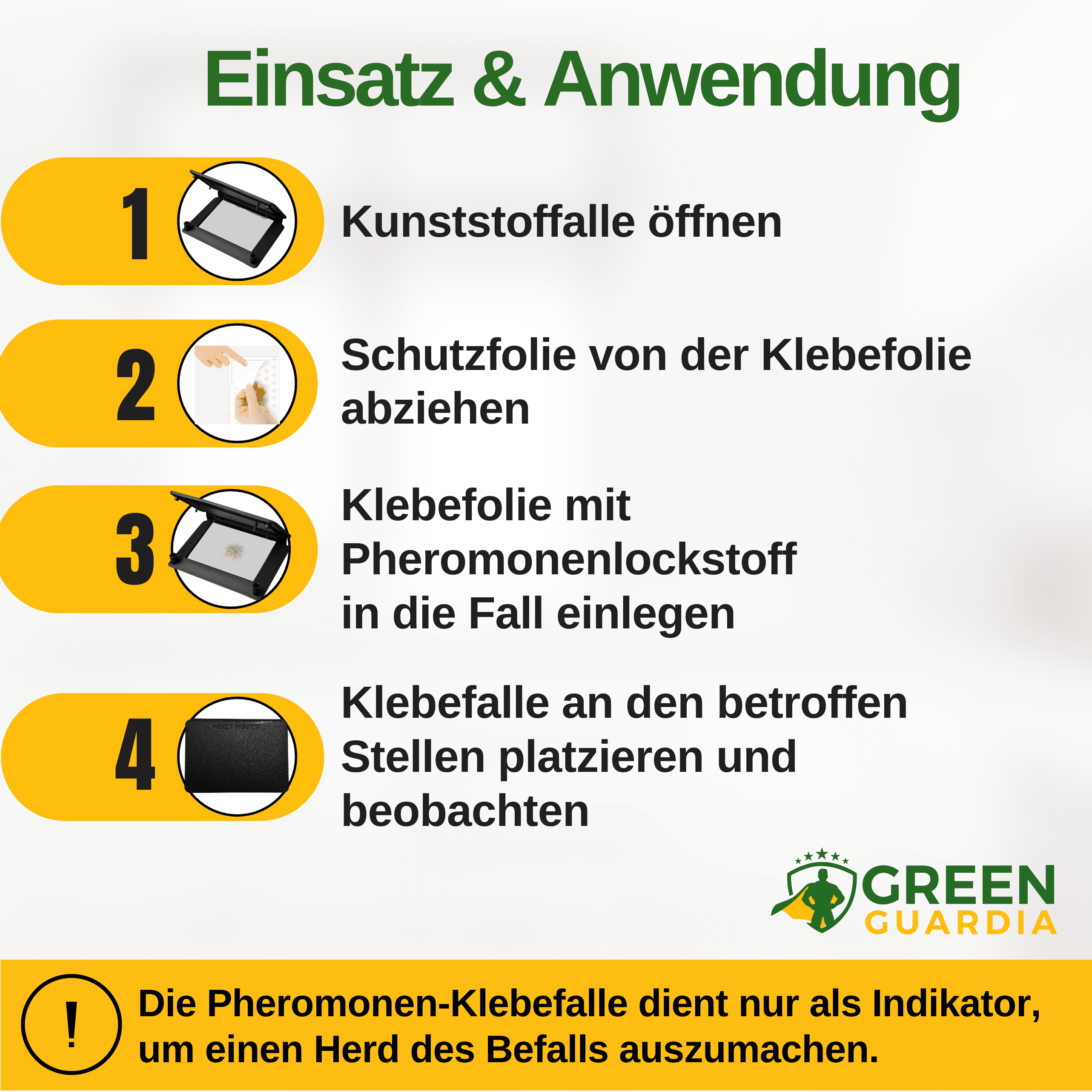 Pelzkäfer Falle mit Pheromon - Lockstoff - Green Guardia - Ihr Experte für Schädlinge und Pflanzen