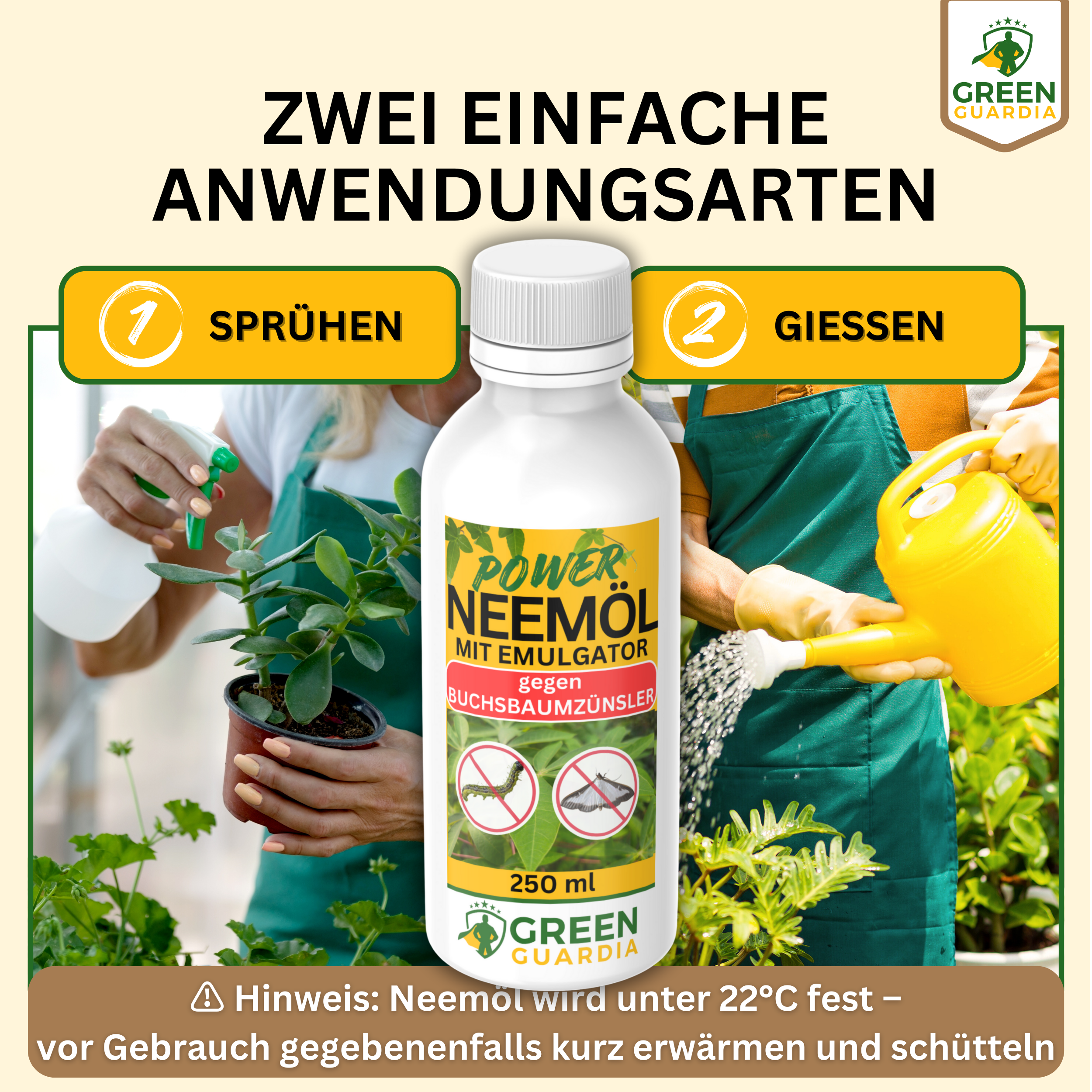 Power Neemöl gegen Buchsbaumzünsler - Green Guardia - Ihr Experte für Schädlinge und Pflanzen