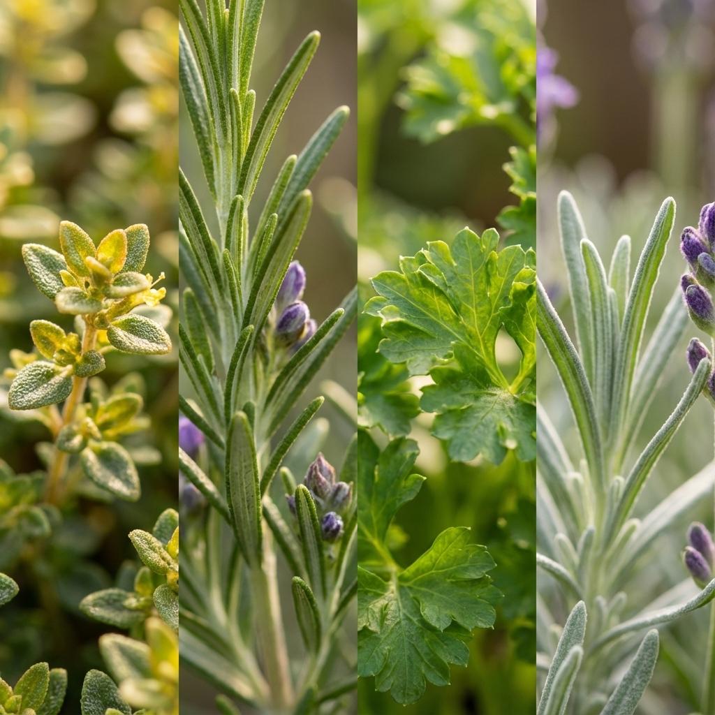 Italiensk blanding af køkkenurter – 4 planter i en 12 cm potte, højde 12-15 cm