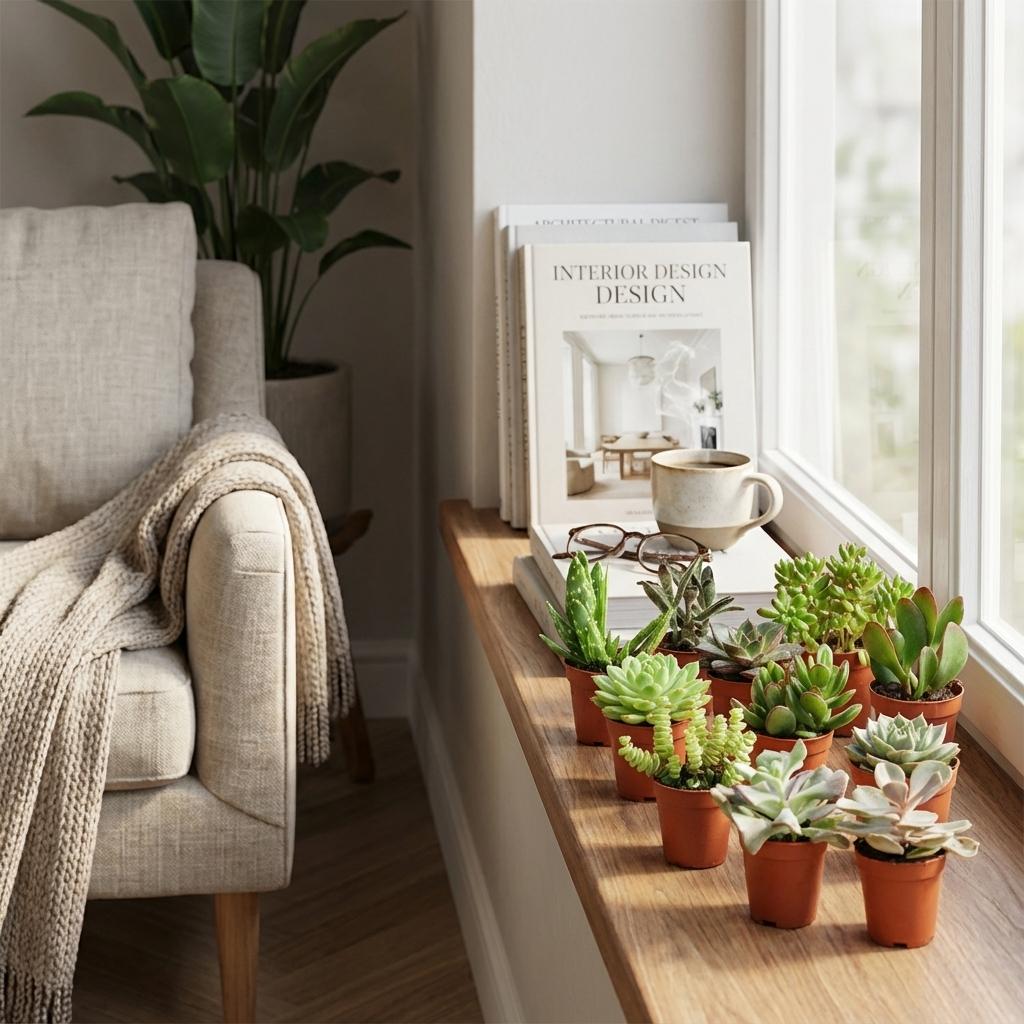 Mini sukkulentblanding – Ø 8,1 cm potte, 5-10 cm høj